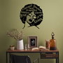 Wallity Love Fearless Smart - 473 Escultura de pared de metal negra